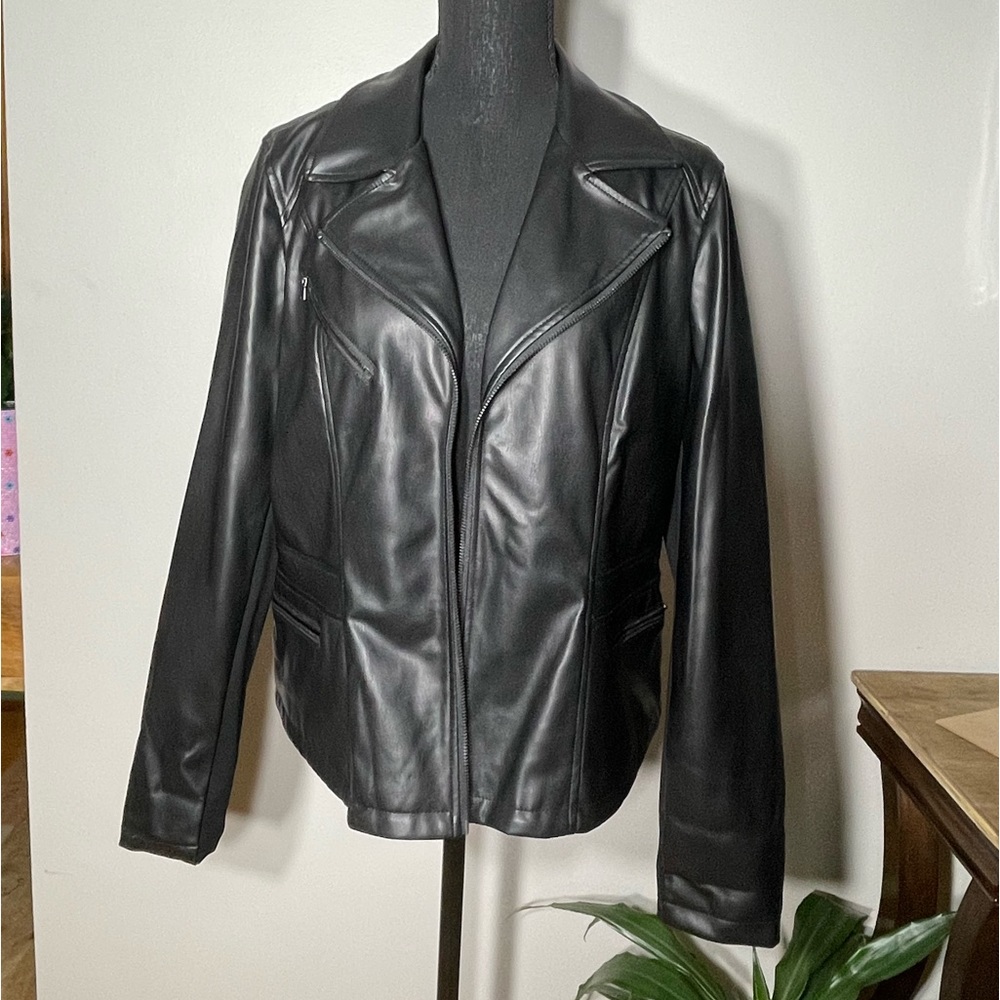 HALOGEN WOMENS SOFT LEATHER JACKET